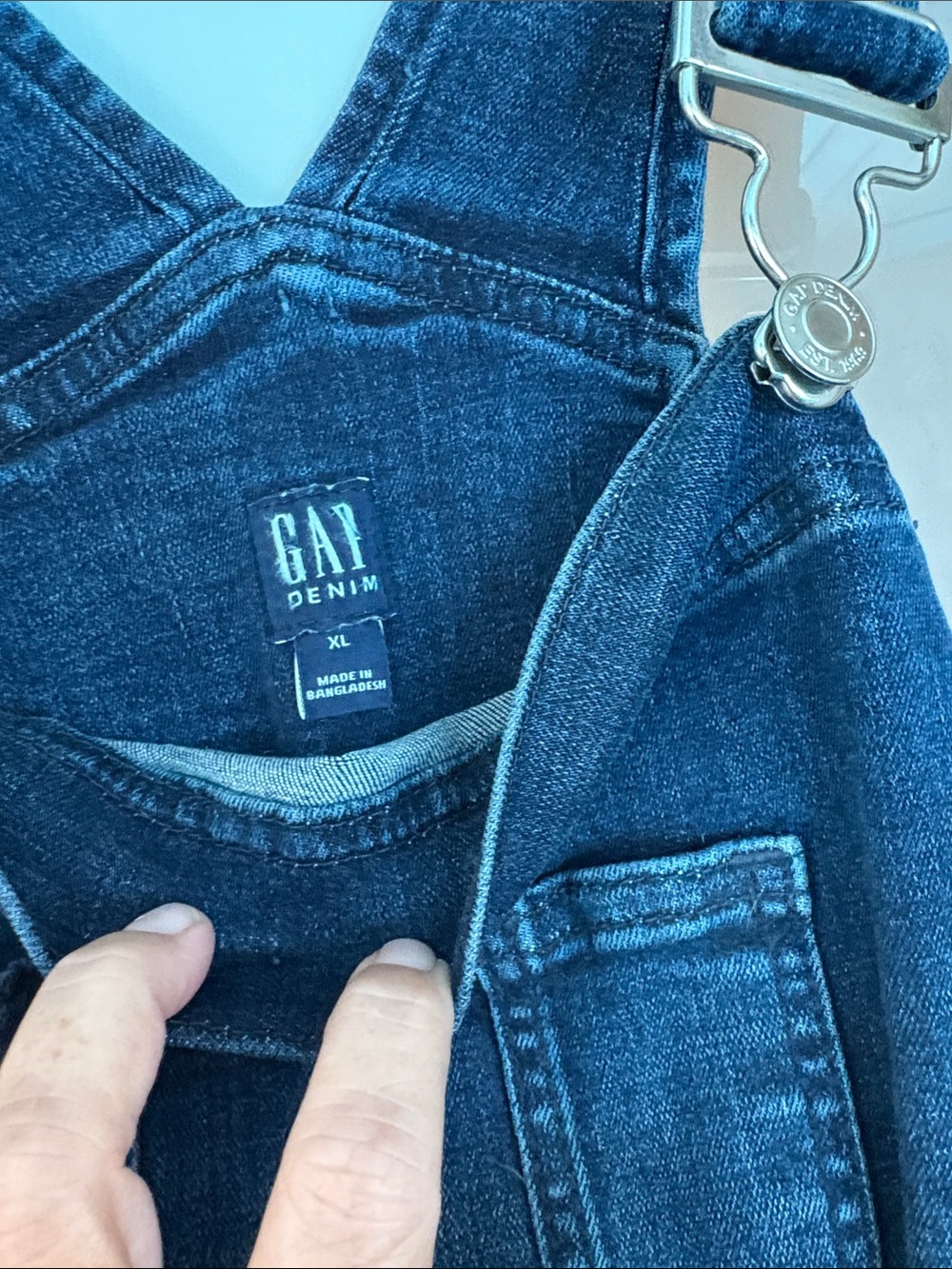 GAP Denim Overalls Straight Leg Jumpsuit - Picture 2 of 2